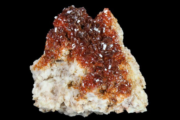 Ruby Red Vanadinite Crystals on Barite - Morocco #134688